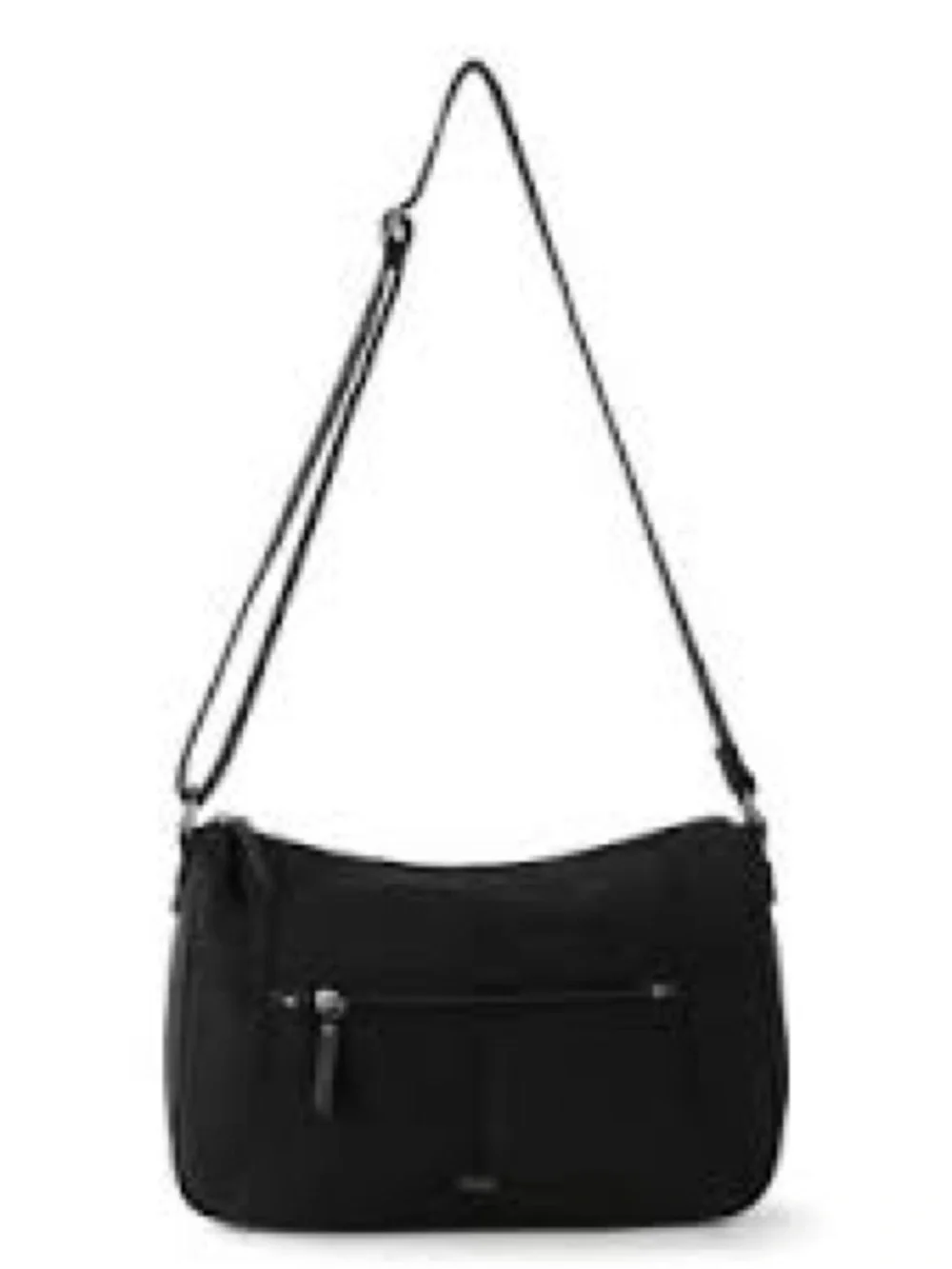 The Sak Esperato Black Nylon Hobo Crossbody Bag Purse